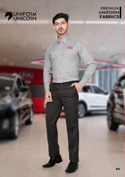 Kia Motors Sales Staff Uniform With Grey Shirt And Black Pant Manufacturers,Suppliers, Exporters in Surat